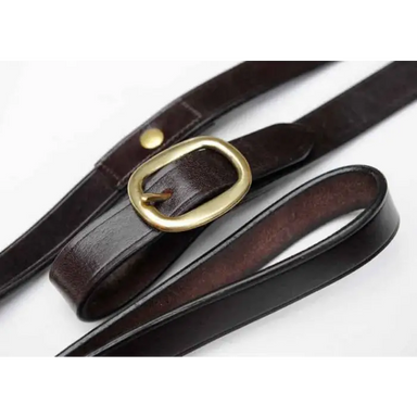 Breeze Up Leather Lead - Brown 1.8mm