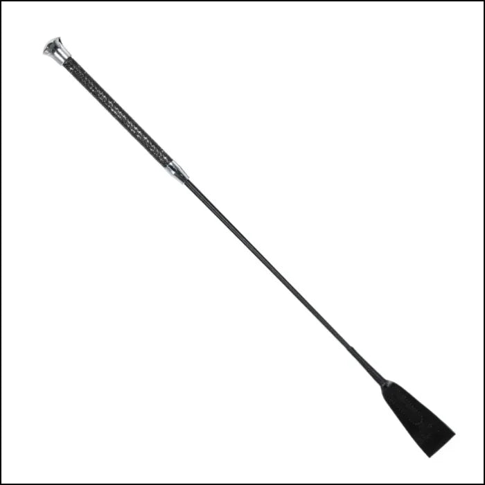 CD Bling Handle Riding Whip Black 66cm