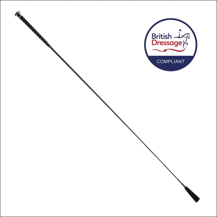 CD Spiral Handle w/cap Dressage Whip Black 110cm