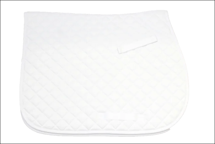 Cotton Quilted Saddlepad White - Pony