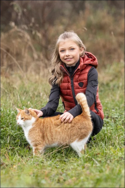 Covalliero Kids Quilted Gilet Rust