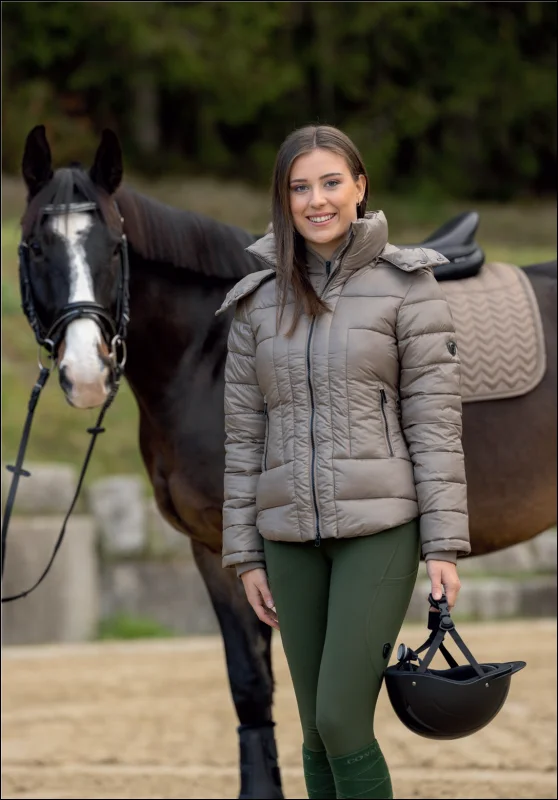 Covalliero Women’s Quilted Jacket - Taupe