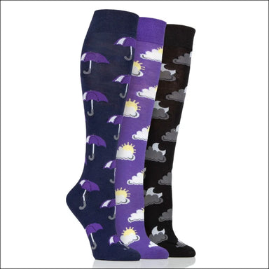 Dare To Wear Ladies Long Socks 3 Pack - Weather