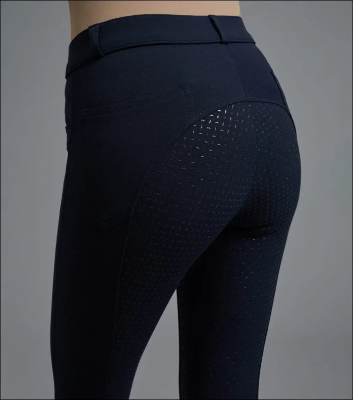 Delta Ladies Full Seat Gel Riding Breeches Navy