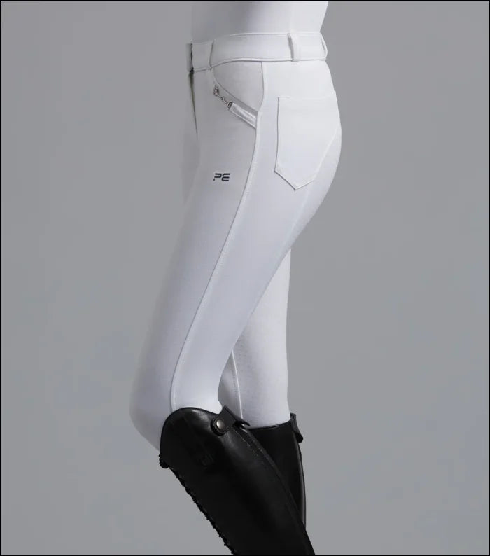 Delta Ladies Full Seat Gel Riding Breeches White