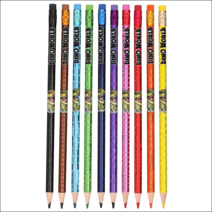 Dino World Erasable Colouring Pencils