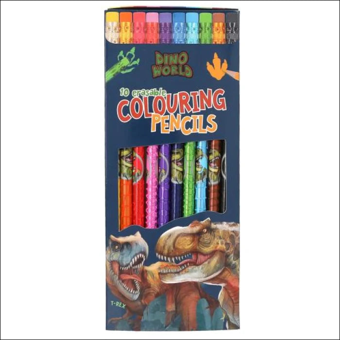 Dino World Erasable Colouring Pencils