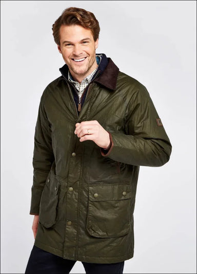 Dubarry Mens Brunswick Wax Cotton Jacket - Verdigris