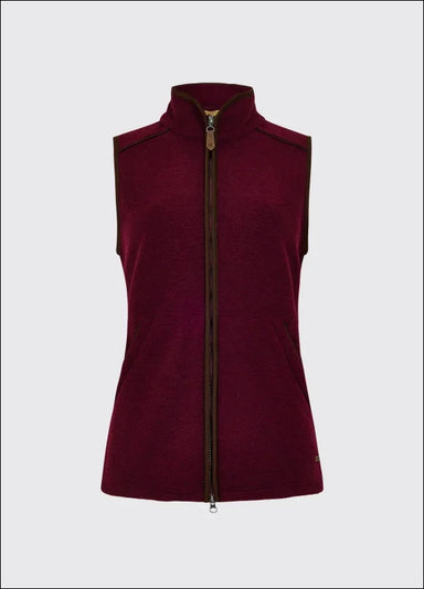 Dubarry Women’s Carbury Fleece Gilet - Ox-Blood / 34