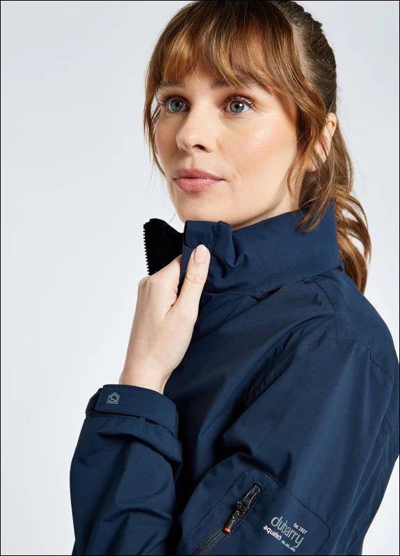 Dubarry Womens Livorno Fleece-lined Crew Jacket - Navy