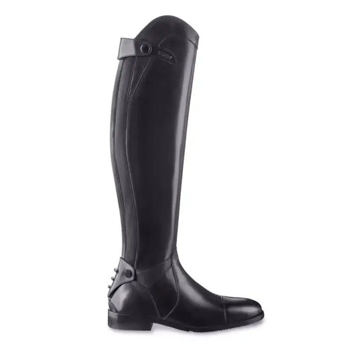Ego7 Aries Long Leather Riding Boots - Black - Height - Tall