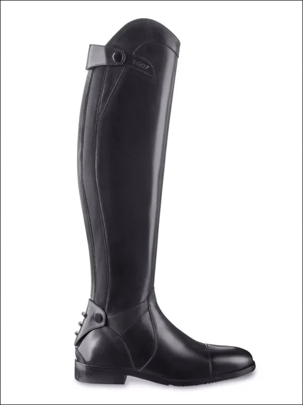 Ego7 Aries Long Leather Riding Boots - Black. Height