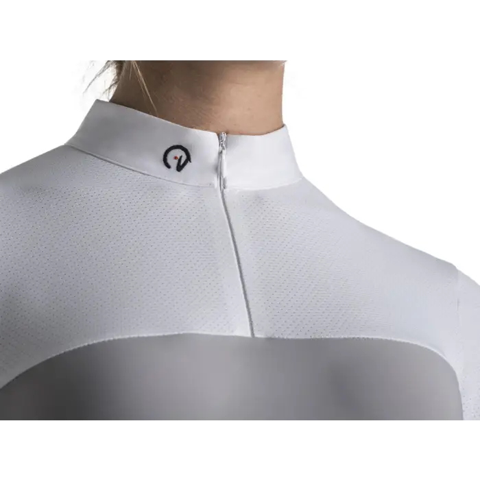 Ego7 Ladies Mesh Short Sleeve Show Shirt - Navy/White