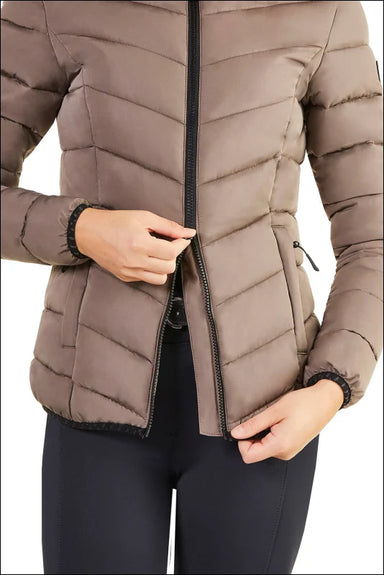 Ego7 Womens Febe Short Padded Jacket with Hood - Turtledove