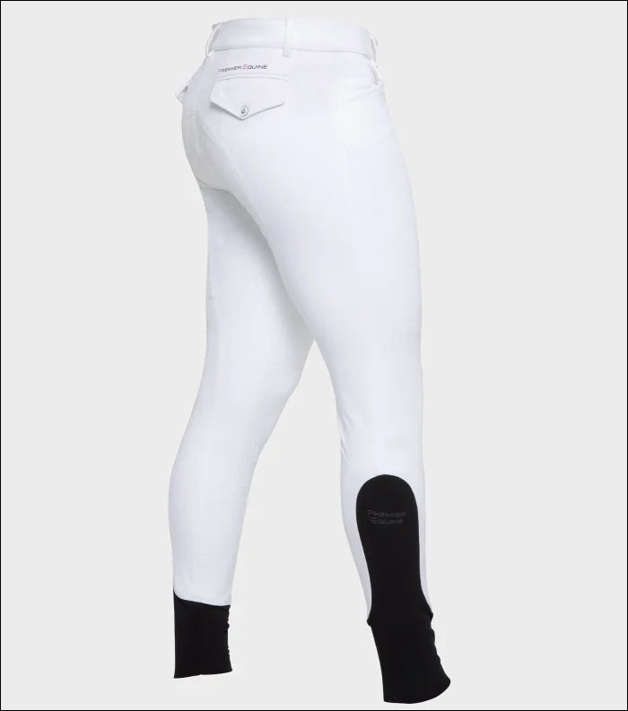 Emilio Mens Gel Knee Breeches - White