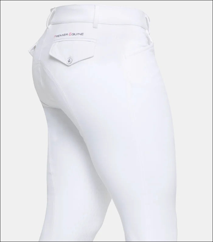 Emilio Mens Gel Knee Breeches - White