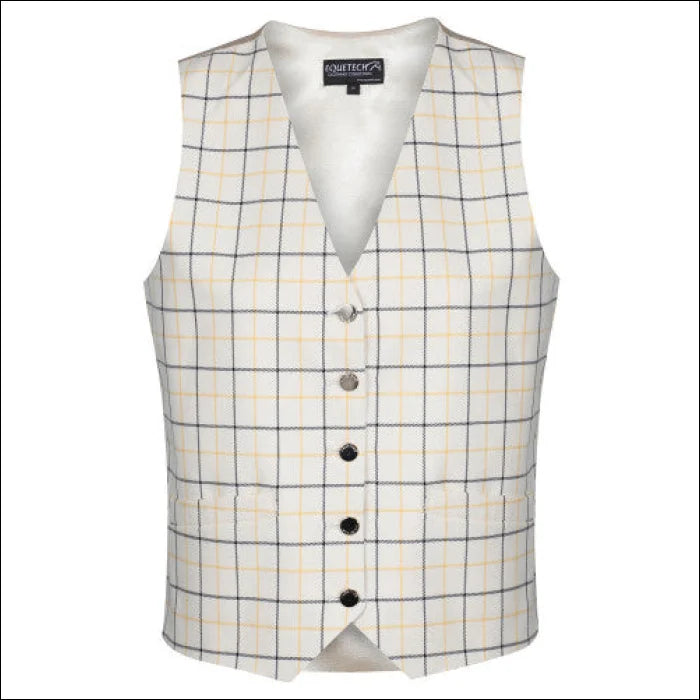 Equetech Ladies Check Waistcoat - Gold/Black