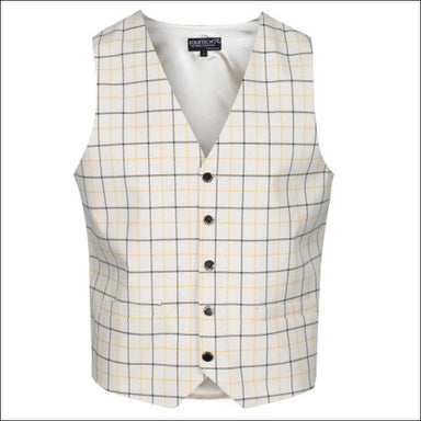 Equetech Mens Check Waistcoat - Gold/Black