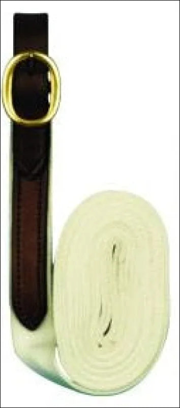 Equisential White Cotton Lead Leather Billet - 12’’