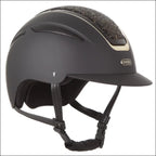 Evoke Callisto Classic Peak Riding Helmet - Black/Black