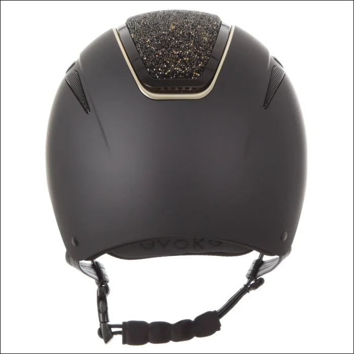 Evoke Callisto Classic Peak Riding Helmet - Black/Black