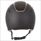 Evoke Callisto Classic Peak Riding Helmet - Black/Black