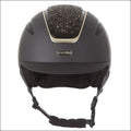 Evoke Callisto Classic Peak Riding Helmet - Black/Black