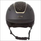 Evoke Callisto Classic Peak Riding Helmet - Black/Black