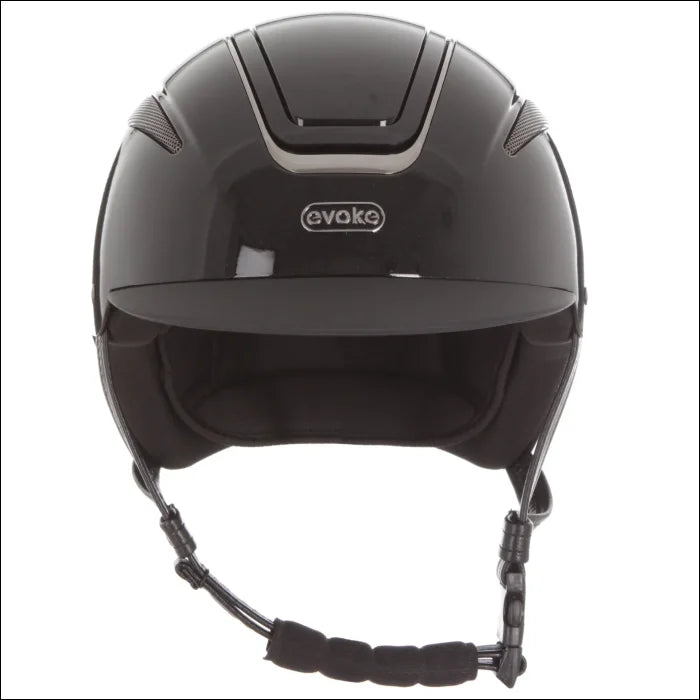 Evoke Callisto Classic Peak Riding Helmet - Black