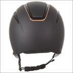 Evoke Callisto Classic Peak Riding Helmet - Black/Rose Gold