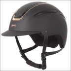 Evoke Callisto Classic Peak Riding Helmet - Black/Rose Gold