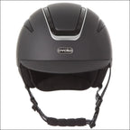 Evoke Callisto Classic Peak Riding Helmet - Black/Silver