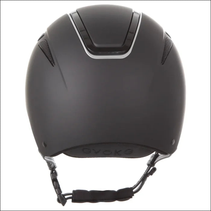 Evoke Callisto Classic Peak Riding Helmet - Black/Silver