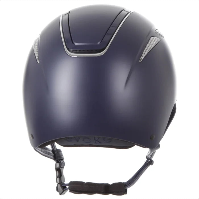 Evoke Callisto Classic Peak Riding Helmet - Navy/Chrome