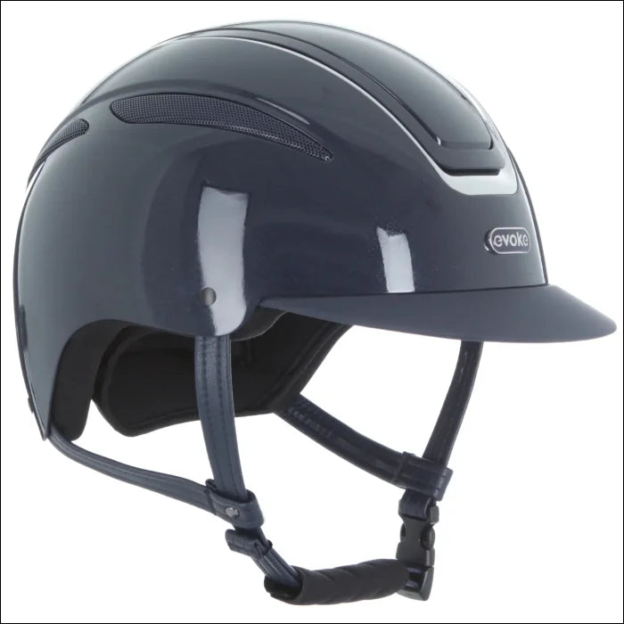 Evoke Callisto Classic Peak Riding Helmet - Navy