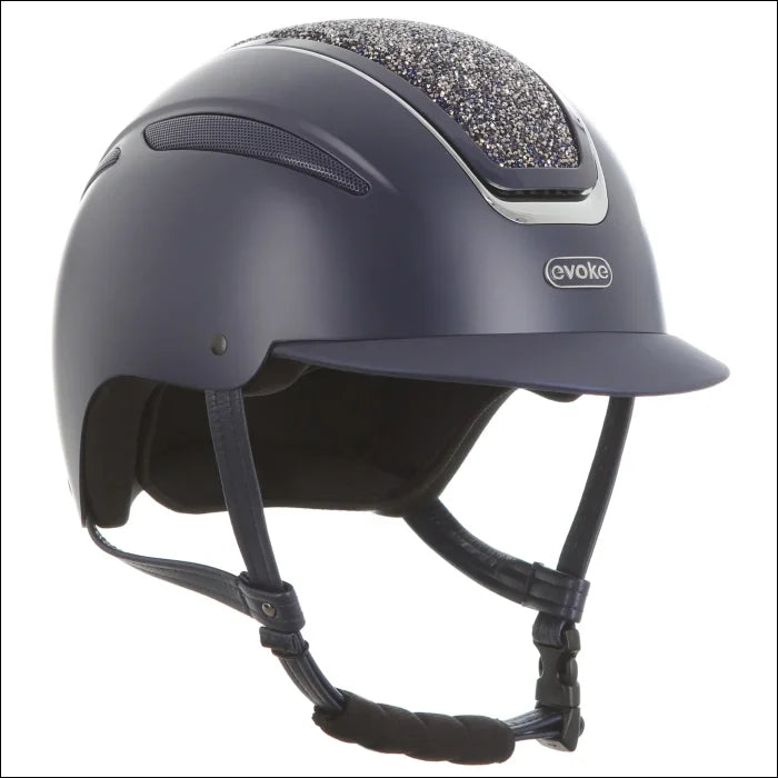 Evoke Callisto Classic Peak Riding Helmet - Navy/Navy