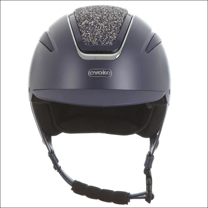 Evoke Callisto Classic Peak Riding Helmet - Navy/Navy