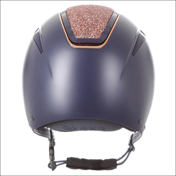 Evoke Callisto Classic Peak Riding Helmet - Navy/Rose Gold