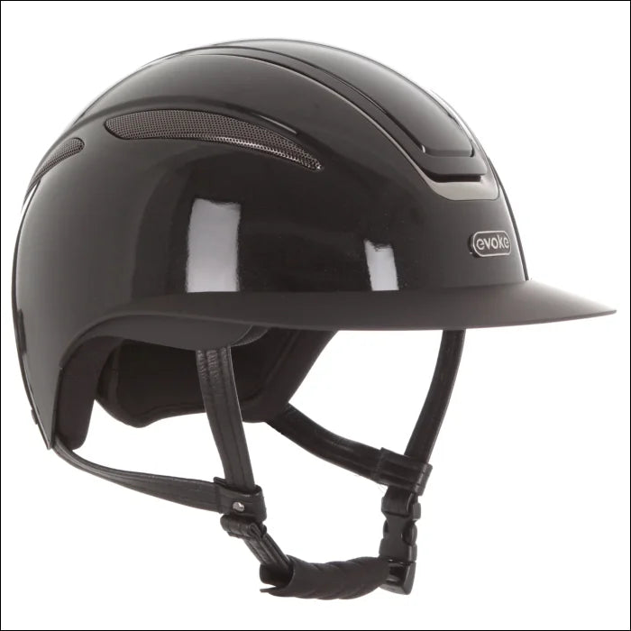 Evoke Callisto Wide Peak Riding Helmet - Black