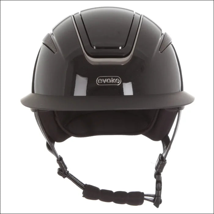 Evoke Callisto Wide Peak Riding Helmet - Black