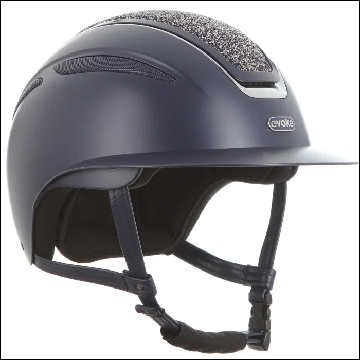 Evoke Callisto Wide Peak Riding Helmet - Crystal Helmets