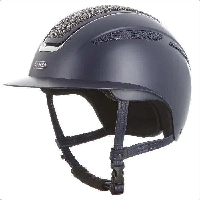 Evoke Callisto Wide Peak Riding Helmet - Crystal Helmets