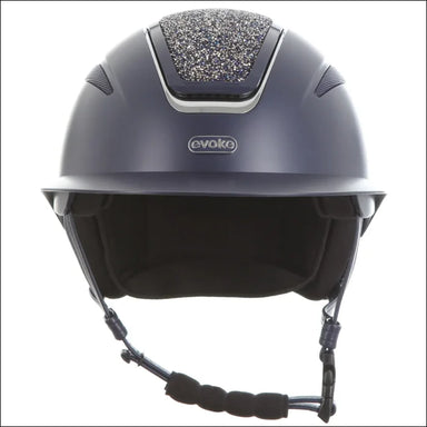 Evoke Callisto Wide Peak Crystal Helmets - Navy