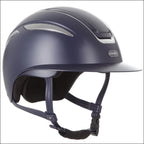 Evoke Callisto Wide Peak Riding Helmet - Navy/Chrome