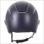 Evoke Callisto Wide Peak Riding Helmet - Navy/Chrome