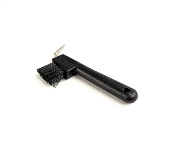 EZI-GROOM Hoof Pick with Brush - Black