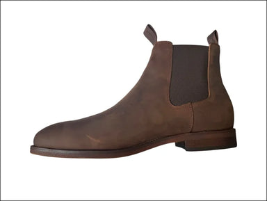 Harrison Leather Chelsea Boot (H3-311) Brown Nubuck
