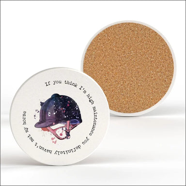 High Maintenance Ceramic Round Coaster