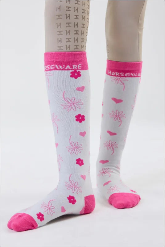 Horseware Kids Socks Pink 9/10yrs