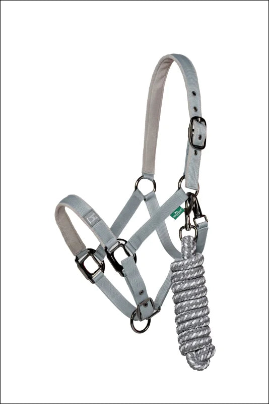 Horseware Newmarket Headcollar & Leadrope - Grey / Pony